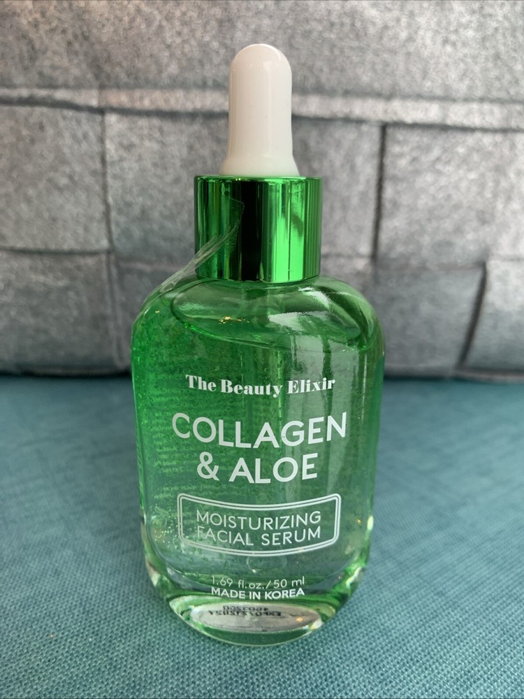 The Beauty Elixir Collagen Aloe Anti aging Moisturizing Face serum 1.69 oz 7/27