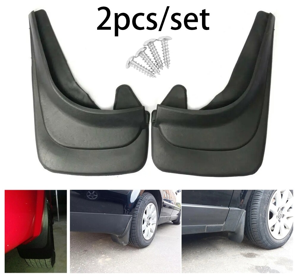 2 Pcs Abs Soft Plastic Mud Flap Splash Guard Mudguards Fender For Car Suv Truck