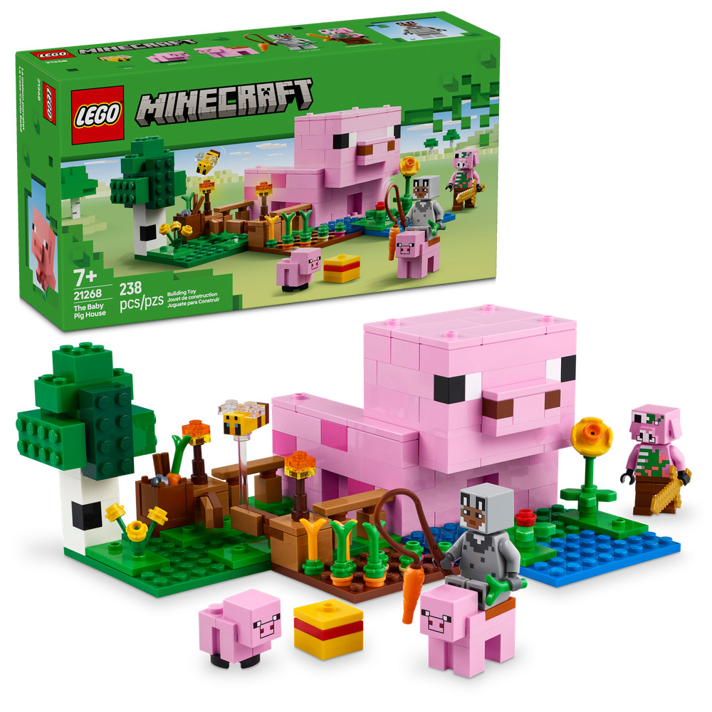 LEGO Minecraft Baby Pig House Building Set 21268