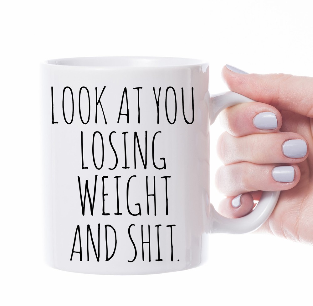 Motivational Weight Loss Mug Funny Gym Workout Gift for Fitness Lovers