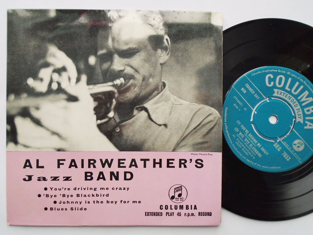 Al Fairweather Al Fairweather's Jazz Band EP Columbia SEG7653 EX/EX 1950s pictur