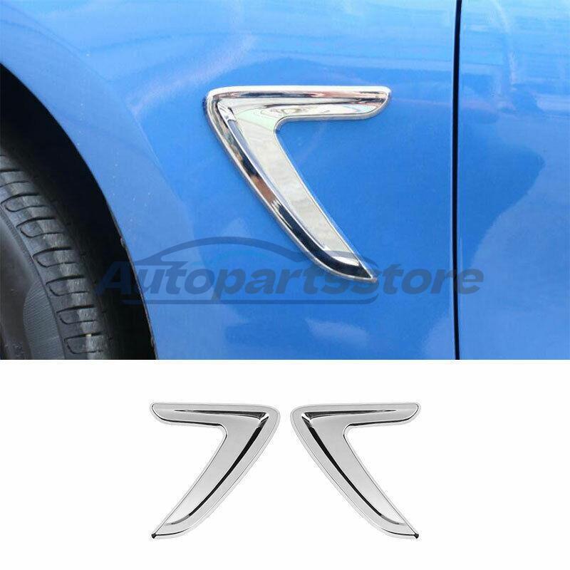Fit For BMW 3-Series F30 2013-2019 ABS Chrome Front Side Vent Fender Cover Trim