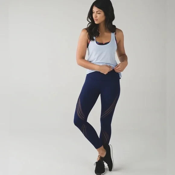 Lulmon High Times Pant in Metta Hero Blue Size 4 Yoga Leggings
