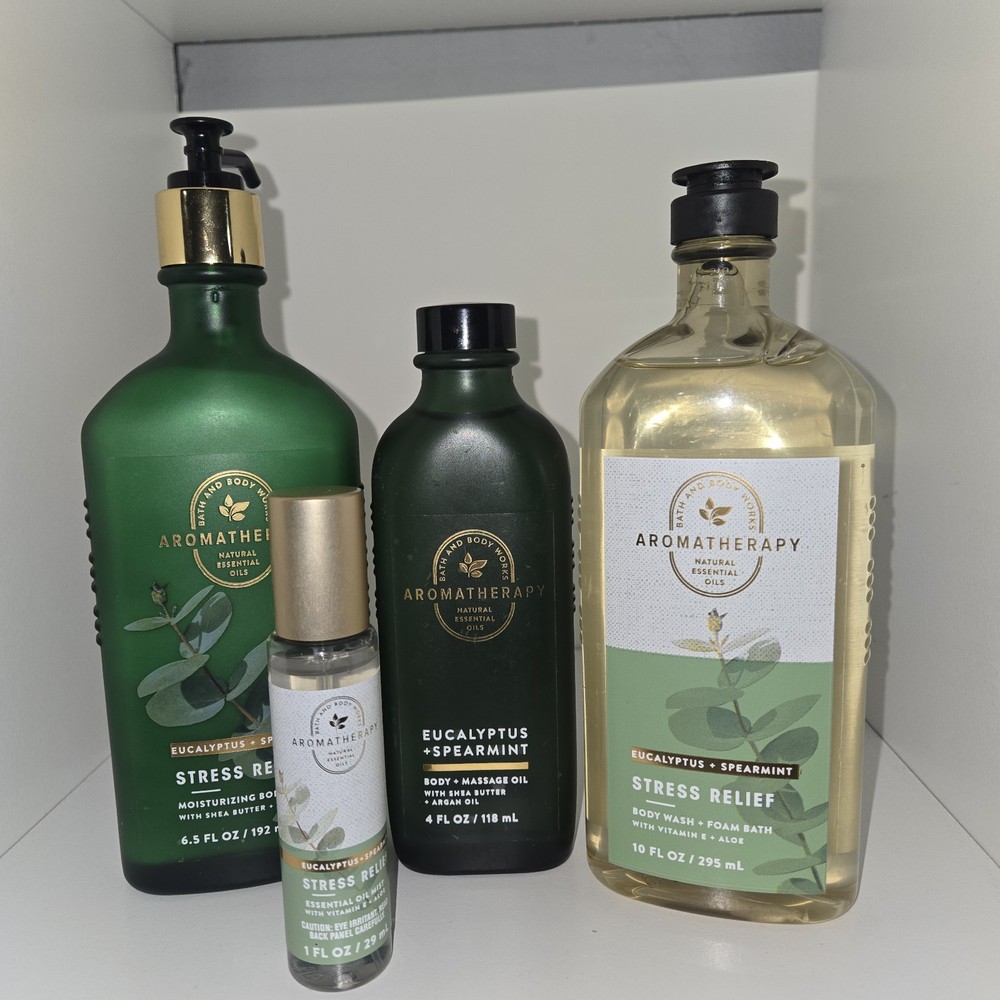 4個ロットバス&ボディワークス アロマセラピー ユーカリ&スペアミント ストレス軽減