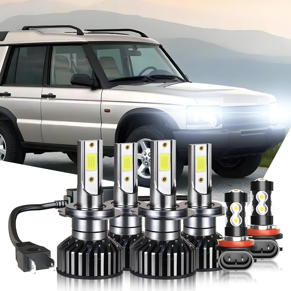 For Land Rover Discovery 2003-2004 Led Headlight High-Low Fog Light Bulbs 6000K