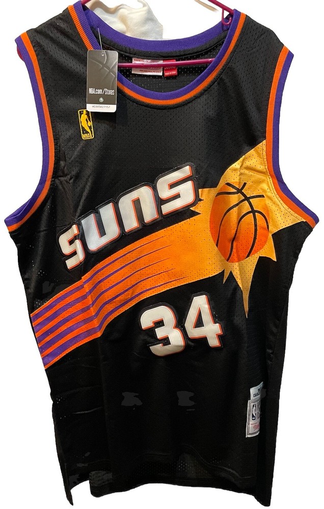 Phoenix Suns Jersey Charles Barkley #34 Black Stitched Jersey US Seller XXL