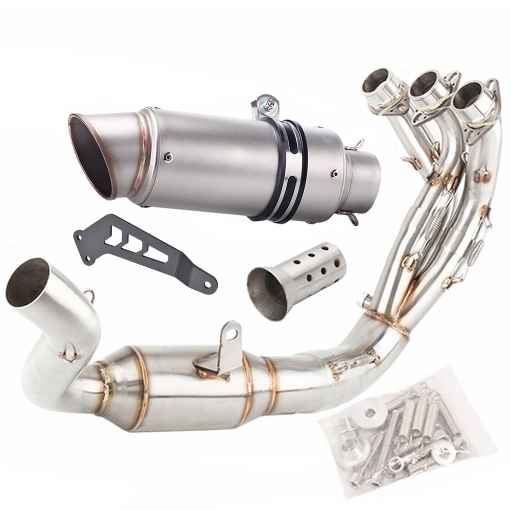 Slip On Full Exhaust Header Link Pipe Muffler Titanium Fit Yamaha MT09 2020-2023