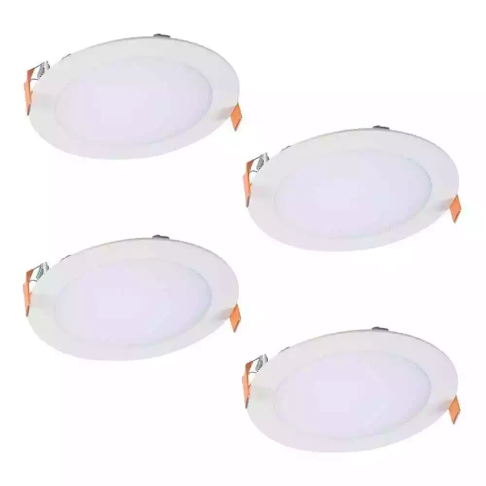 HALO HLB 6-inch Adjustable Indoor Outdoor LED Recessed Light Kit 4-Pack