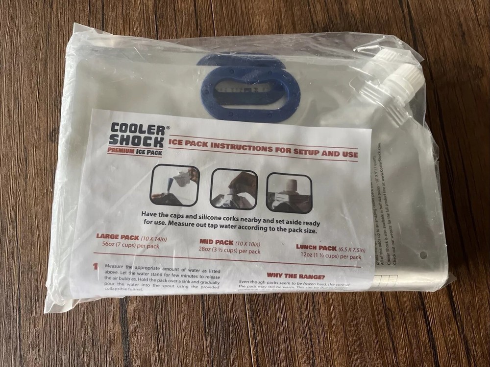 3 Pack Cooler Shock Ice Packs For Cooler Reusable Strong Lasts Up To 48 Hours