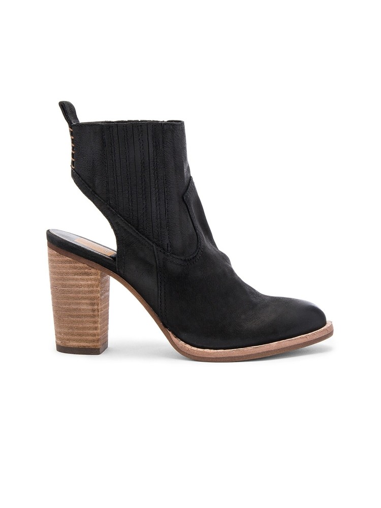 DOLCE VITA Womens Black Heel  Hidden Elastic Panels  Jasper Leather Booties 10