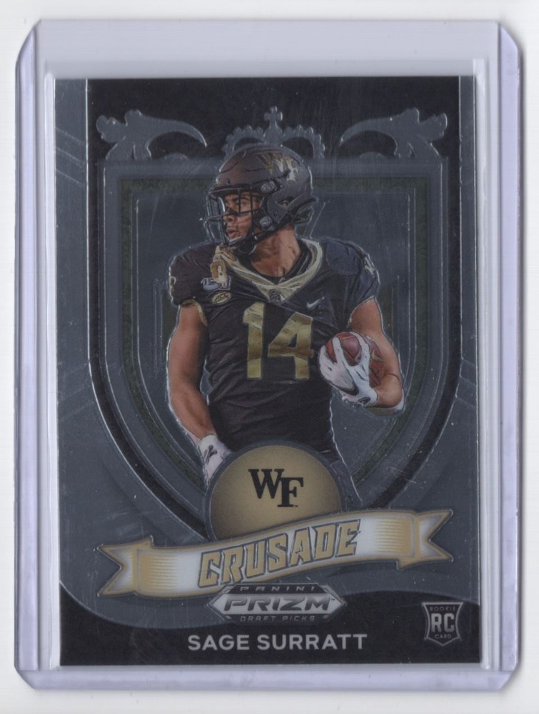 2021 Panini Prizm Draft Picks Collegiate Crusade Sage Surratt Rookie Wake Forest
