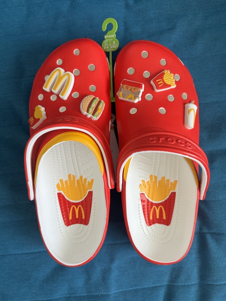 CROCS X MCDONALD'S BRANDED CLASSIC CLOG SHOE Men Size 11, LIMITED EDITION