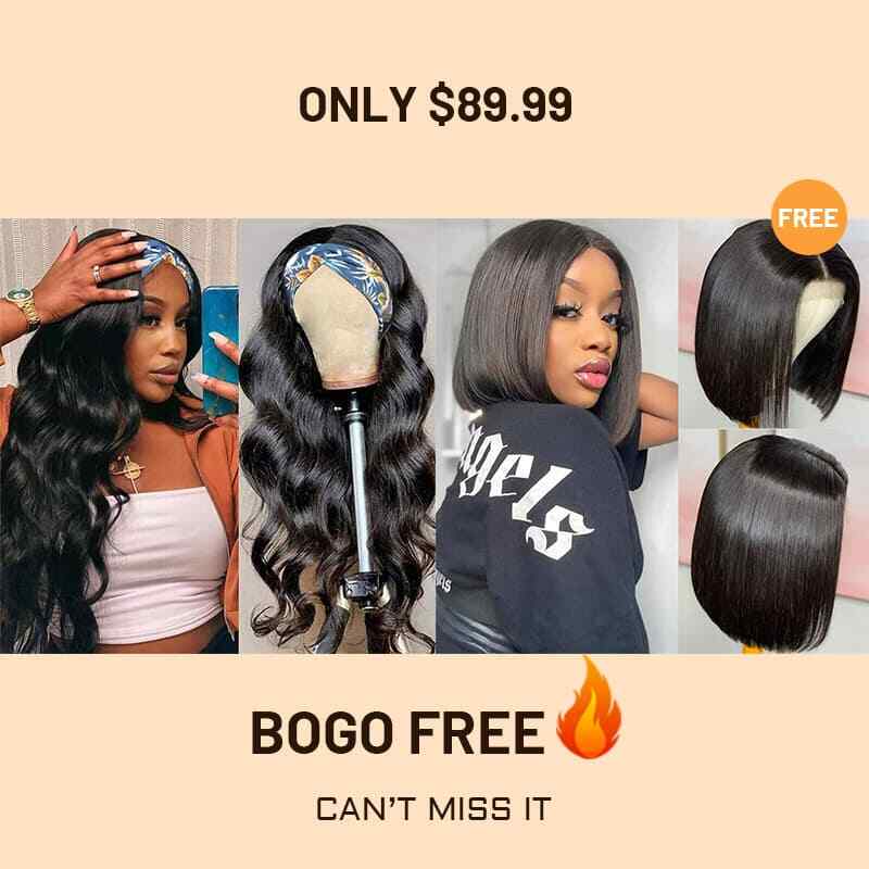 Bogo Free Headband Body Wave And Free T Part Lace Bob Wig