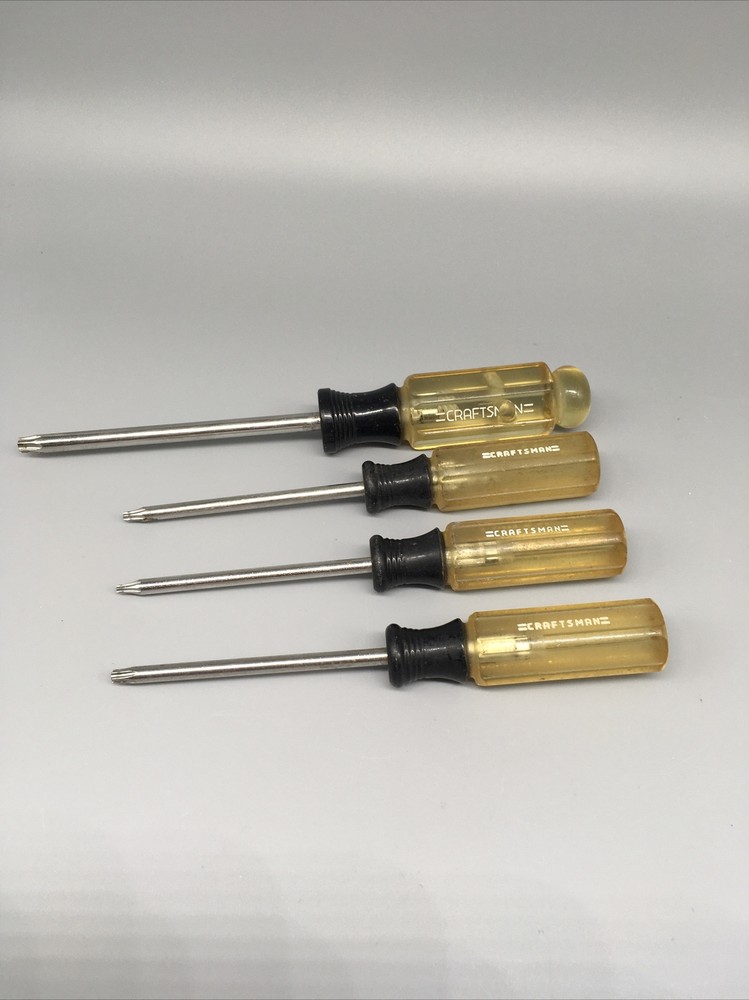 Craftsman USA 4pc Torx Screwdriver Set T10 T15 T20 T30 Made in USA