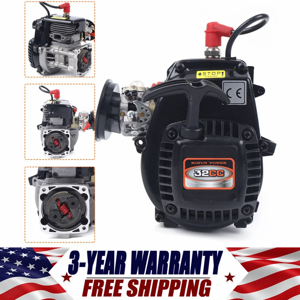 32CC 2 Stroke 4 Bolt RC Gas Engine Motor Fits For 1/5 Redcat Hpi ROVAN KM Baja
