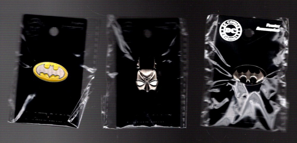 3 BATMAN Pewter Pins