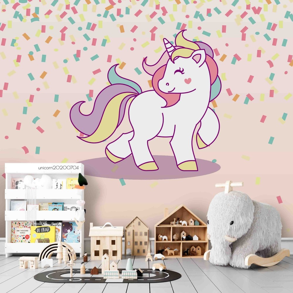 3D Unicorns Cartoon Illustration Wall Murals Wallpaper Murals Wall Sticker