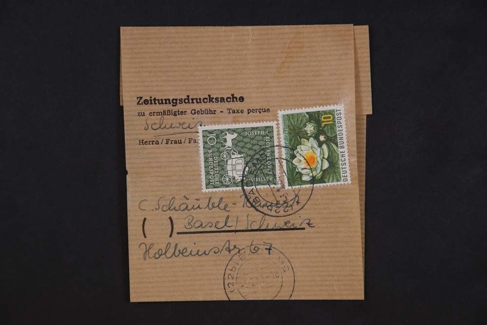 Dr Jim Stamps Germany Newspaper Wrapper DBZ Voucher 1958 Postmark-image