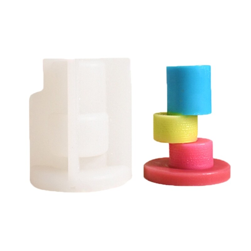 Silicone Cement Concrete Candlestick Mold for DIY Ornaments and Holders
