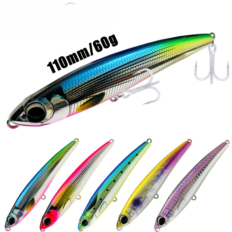 110MM 60G Sinking Pencil Fishing Lures Wobbler Stickbait Artificial Hard Bait