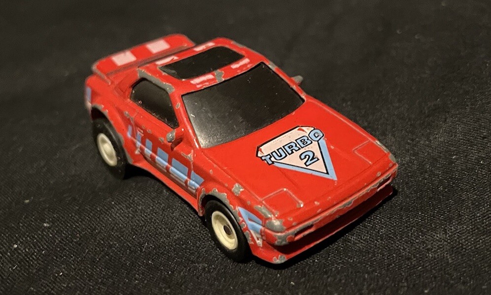 Matchbox Toyota MR2 Turbo 2, Motorised, 1:64 Scale, Die Cast, Rare, Red.