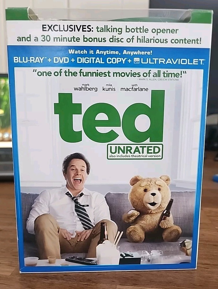 Ted (Blu-ray + DVD 2012, Unrated) Talking Bottle Opener Bonus - Target Exclusive