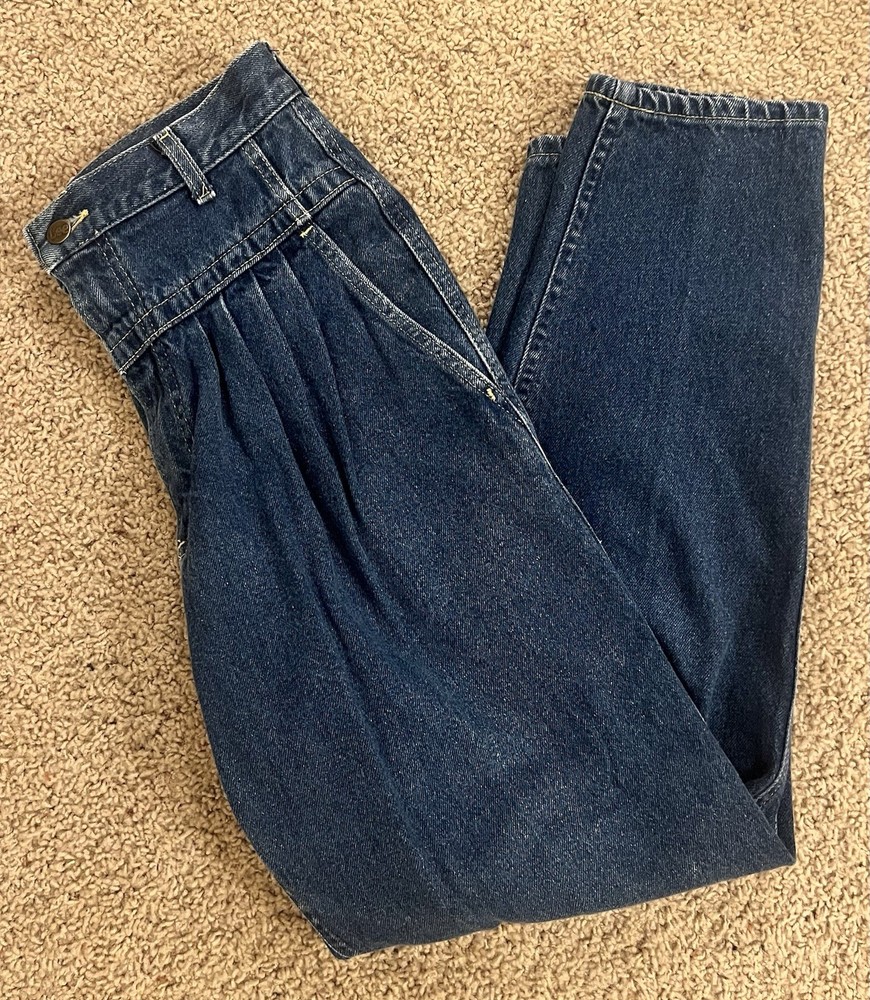 Vintage Lee USA High Rise Mom Jeans Medium Wash Blue Denim Size 11