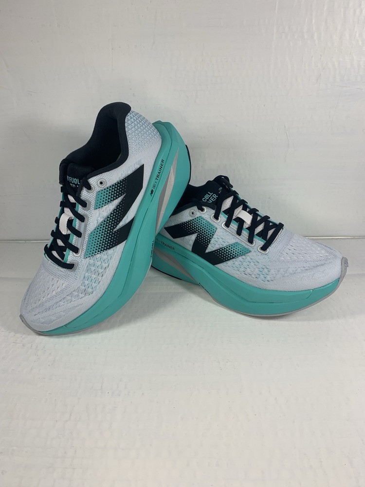 Size 10 - New Balance FuelCell SC Trainer v3 (White/Blue) Women's Running Shoes