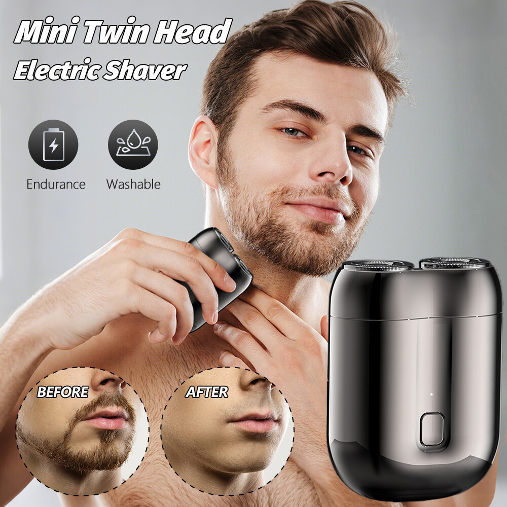 New Model Mini Dual-Head Electric Shaver, Unisex Mini Portable Electric Shaver