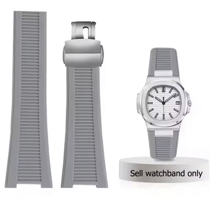 Patek Philippe Nautilus 5711 5712G 5726 Rubber Strap 25x13mm Replacement Band