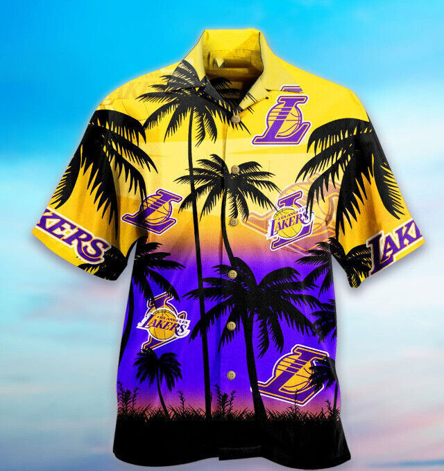LAKERS Unisex Hawaiian Summer Shirt with 3D Design for Everyone