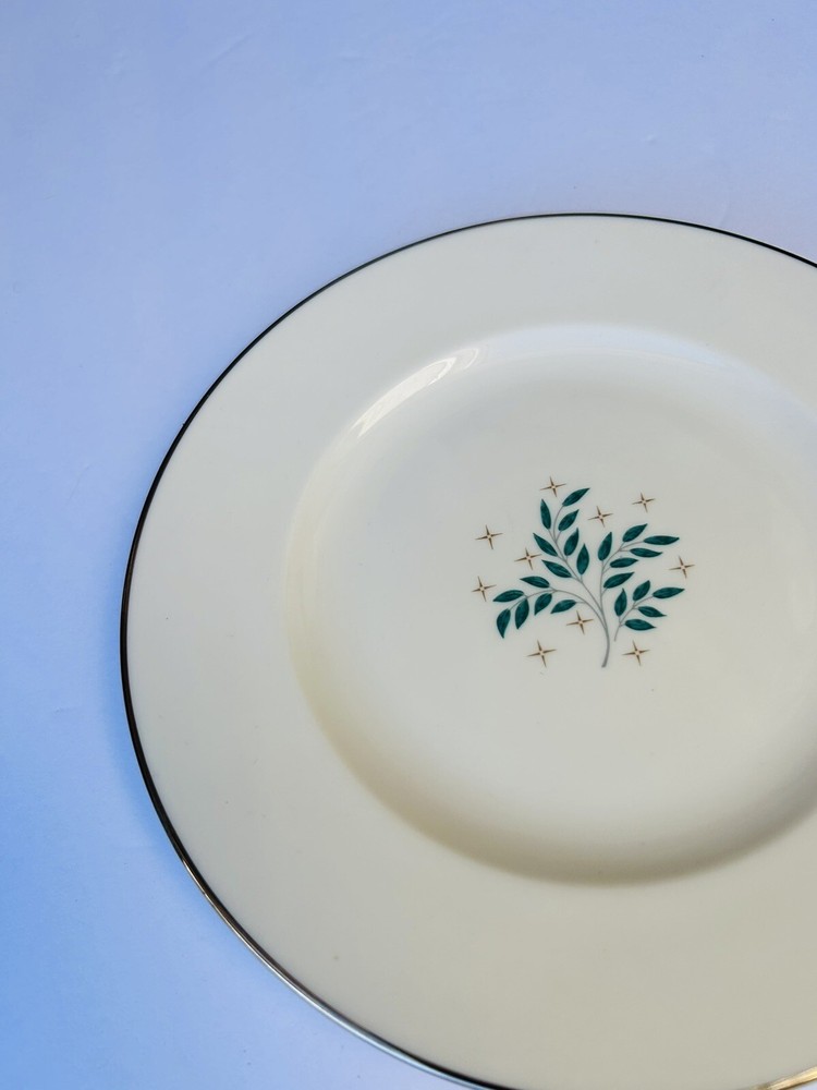 (7) Dessert Plates Syracuse China Lyric Pattern Vintage 1950s MCM