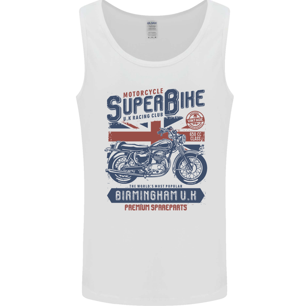 Motorcycle Superbike Birmingham UK Biker Mens Vest Tank Top
