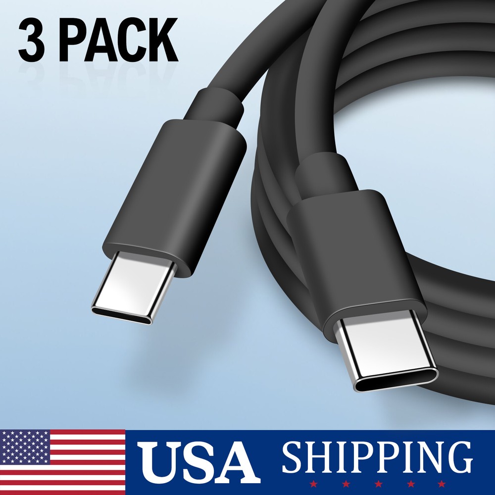 3/5/6ft USB-C To Type C Charging Fast Charger Phone Cable For Fast Charging 3pcs