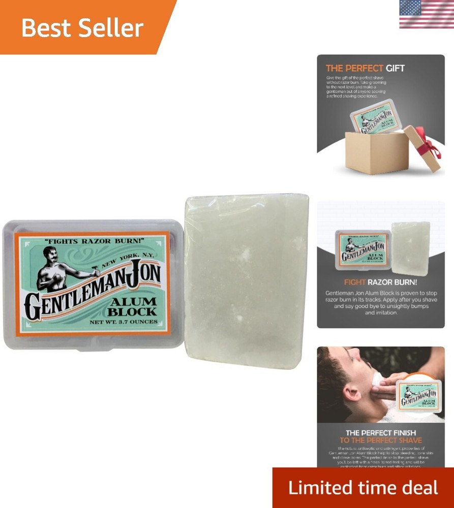 Effective Alum Block with Plastic Case - Essential Shaving Travel Companion