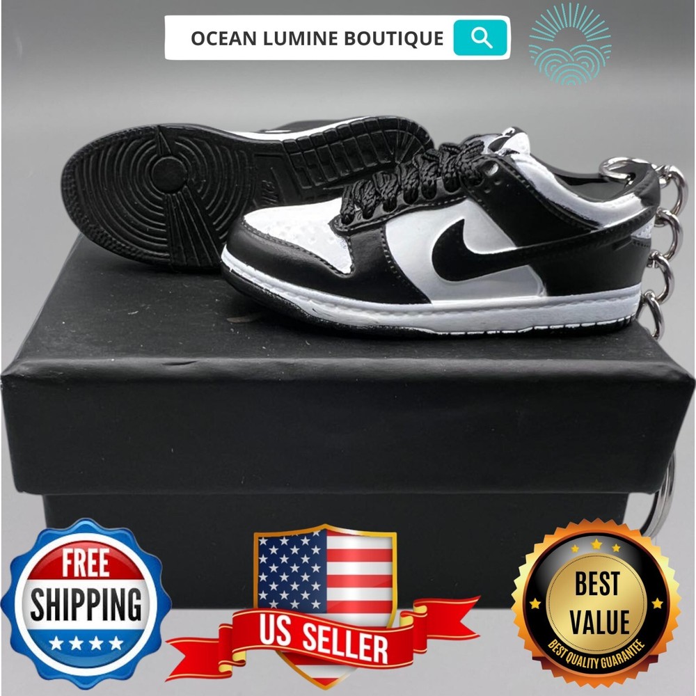 SB DUNK 3D Mini Sneaker Keychain, Jordan Sneaker Collectible, Box Options