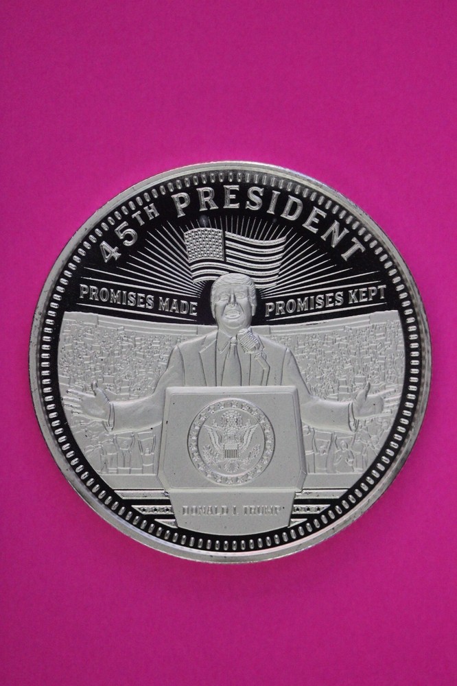 Rare Donald J Trump Pence 2020 1 Ounce .999 Fine Silver Round 45th President 14