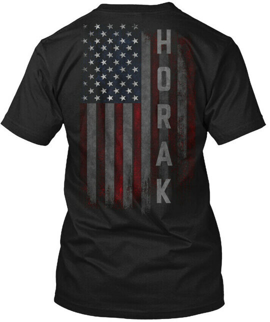 Horak Family American Flag T-Shirt Made in the USA Size S to 5XL