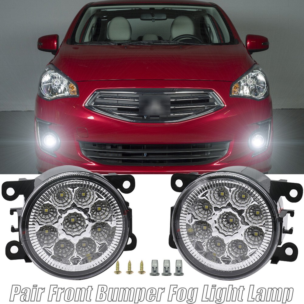 For 2012-2020 Mitsubishi Attrage Mirage G4 Sedan pair LED Fog Light Driving Lamp