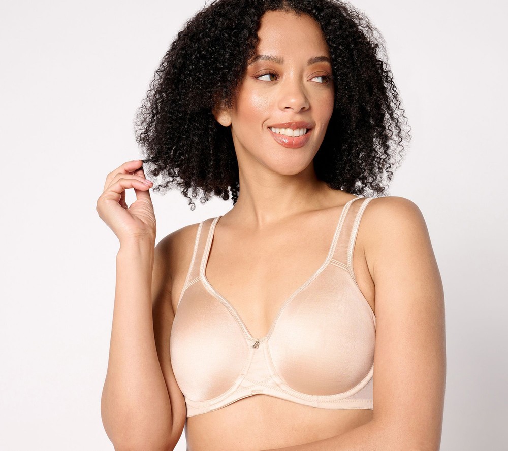 Breezies Women's Bra Sz 46D  Signature Shine Unlined Underwire Brown A639540