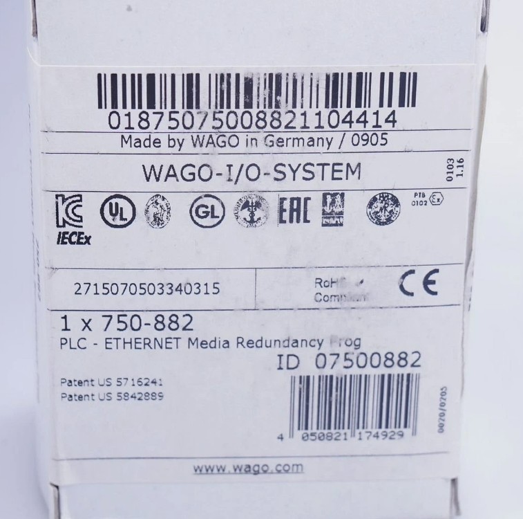 New In Box WAGO 750-882 Ethernet MR Controller PLC Module 750-882 750-882