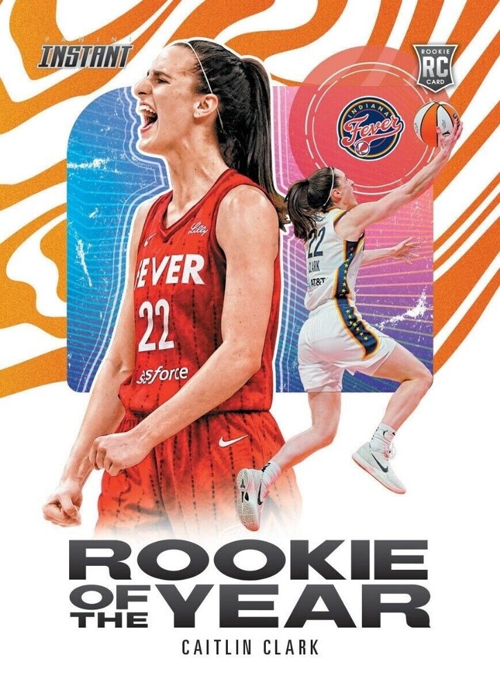 Caitlin Clark Rookie of the Year Card - 5 PACK OF CARD - Panini Instant - CCROY