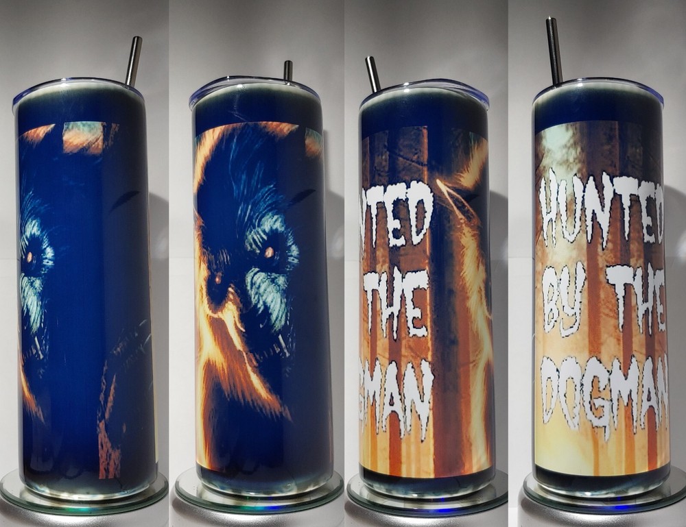 Dogman, werewolf tumbler  Stainless-Steel 20oz with SS straw and cleaner