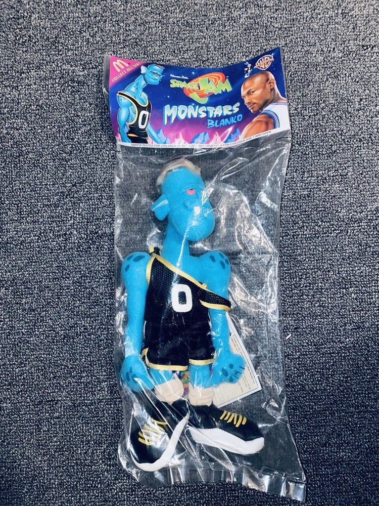 Vintage 1996 McDonald's Space Jam Toon Squad Monstars Blanko Plush Toy