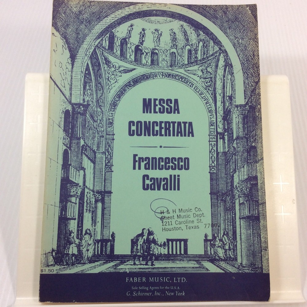 MESSA Concertata SATB Choral Music Songbook by Francesco Cavalli