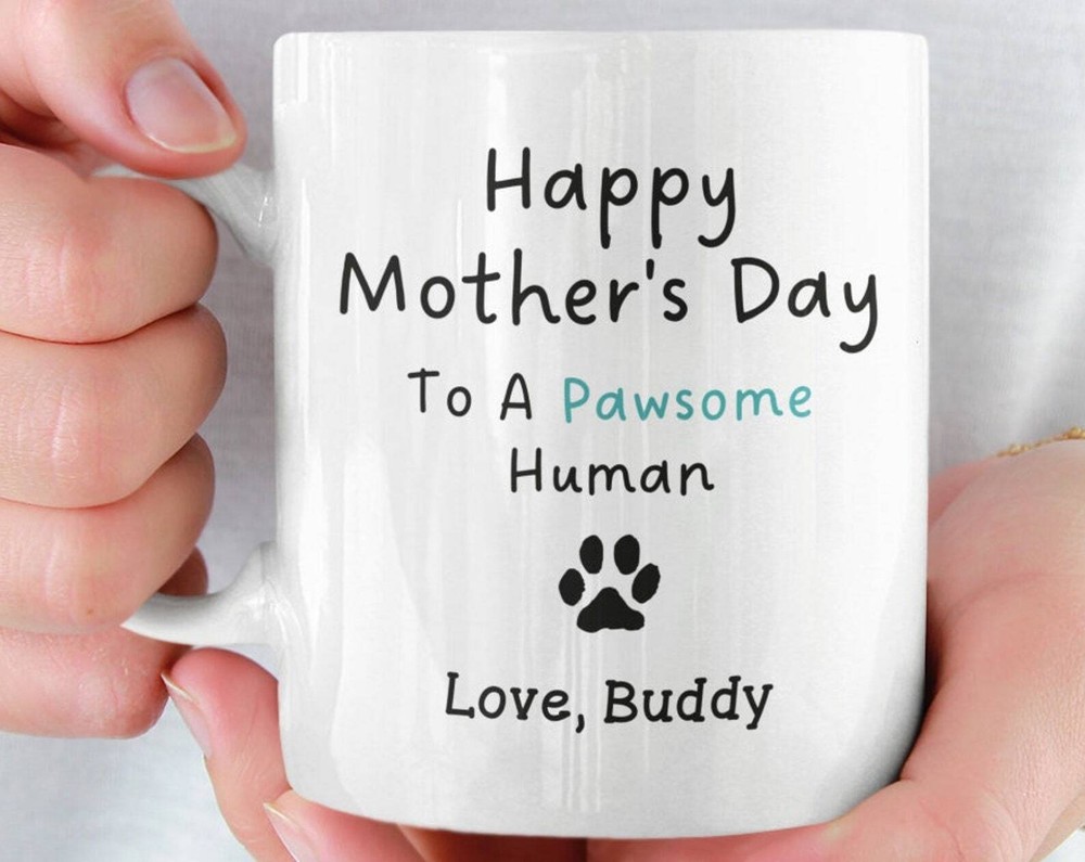 Custom Engraved Dog Mom Mug – Perfect Mother's Day Gift for Pet Lovers