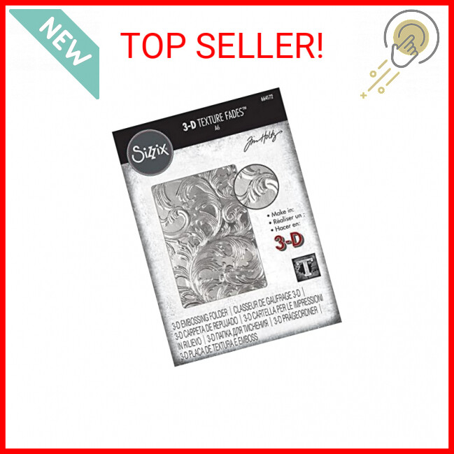 Sizzix 3-D Texture Fades Embossing Folder, Multi Color