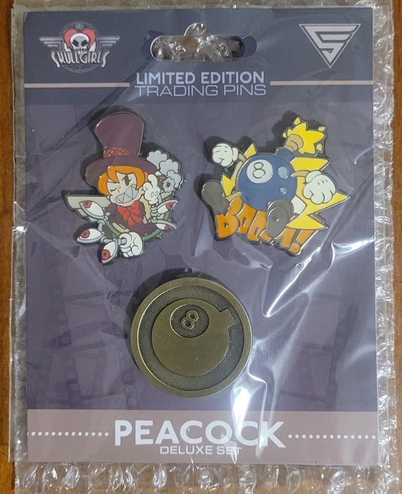 NEW Skullgirls Peacock Limited Edition Enamel Pin SET 1 of 355