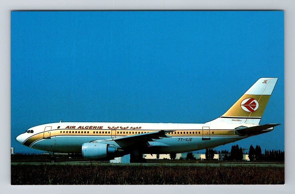 Air Algerie Airbus A310-203, Plane Transportation Antique Vintage Postcard
