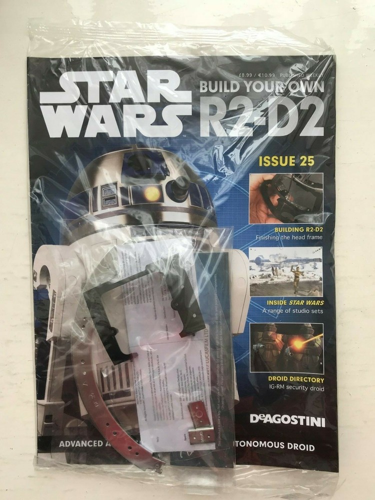 1:2 SCALE DEAGOSTINI STAR WARS BUILD YOUR OWN R2-D2 ISSUE 25 COMPLETE WITH PART